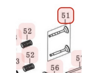 Soupape d'admission + échappement pour moteur Loncin (5005500290001)