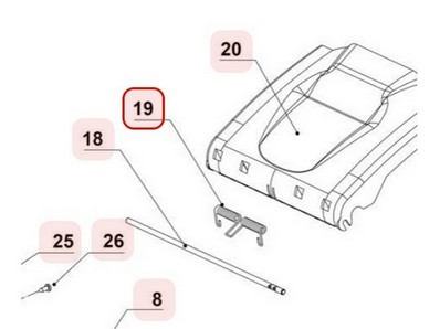 Ressort de déflecteur arrière pour tondeuse Weibang (5360118010)