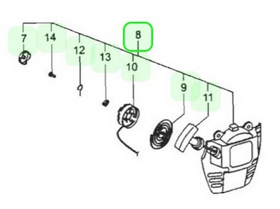 Lanceur pour moteur Robin / Subaru (5935005000)