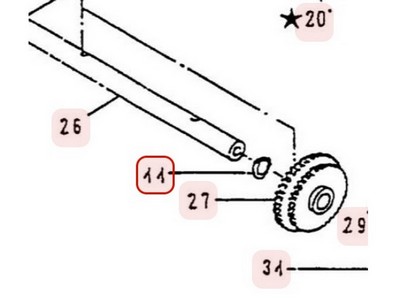 Circlips d'arbre de traction pour tondeuse Kaaz (812V2200)