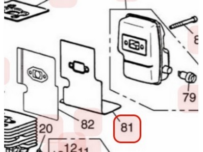 Joint d'échappement pour moteur Zenoah (848F3R15C0)