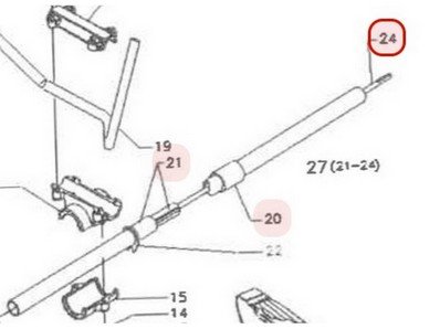 Arbre de transmission pour débroussailleuse Sarp (BB391700)